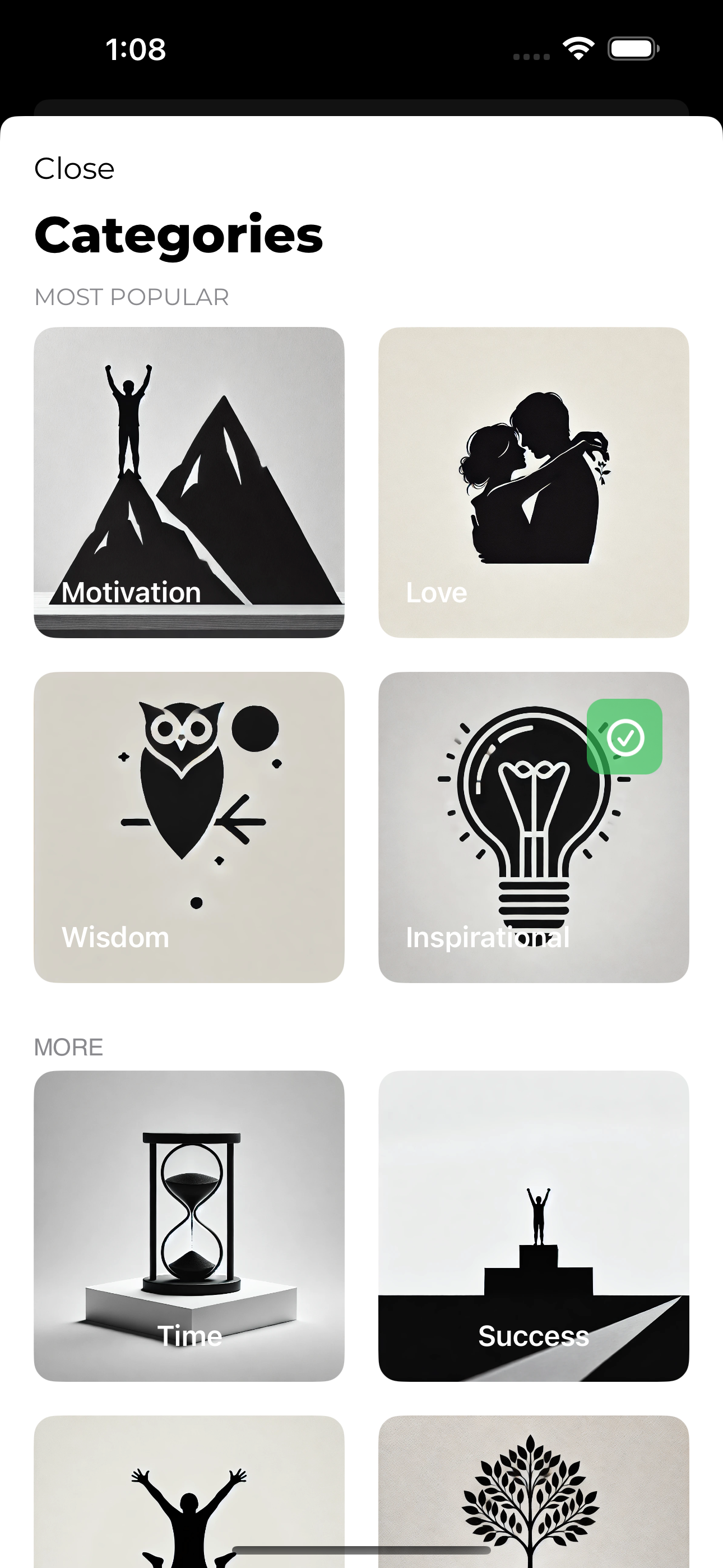 Daily Inspo Settings